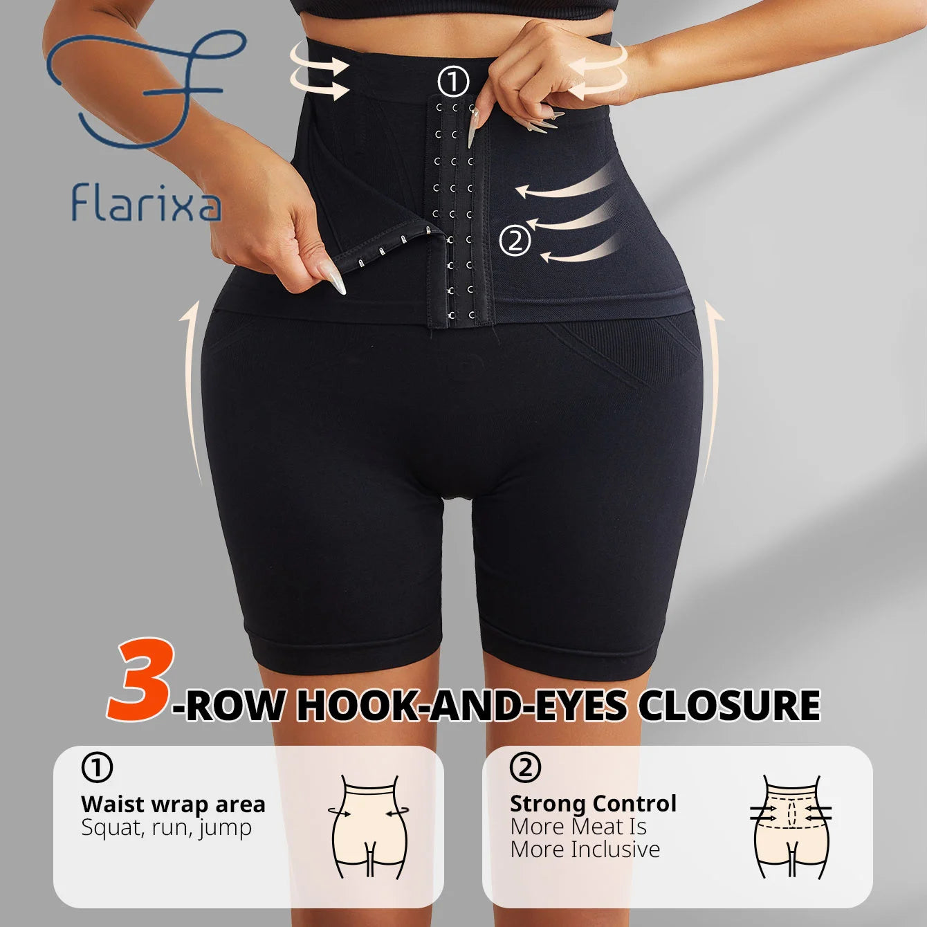 Flarixa High Waist  Trainer Panties, Women Body Shaper Tummy Slimming - Shapewear